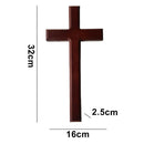 Wall Cross Home Decor Hanging Ornament Christian Solid Wood 32cm Craft Blessing