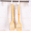 1Pc Wooden Spatulas Long Handle Natural Practical Beechwood Turner for Cooking
