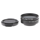 3in1 37mm Circle UV+CPL Filter with Snap-On Lens Cover For Xiaoyi Yi II 4K