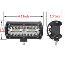 7 Inch 120W Combo Led Light Bars Spot Flood Beam for Work Driving Offroad B
