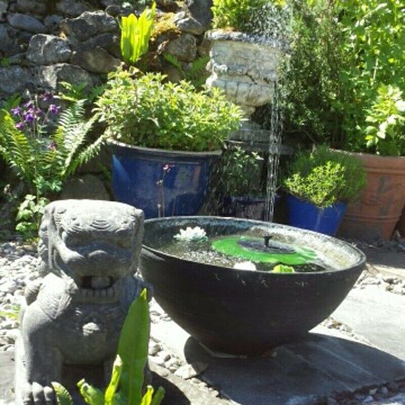 Lotus Leaf Shape Water Pump Solar Fountain Power Pump Panel Outdoor Small M