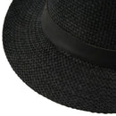 Unisex Casual Straw Panama Fedora Sun Hat with Band