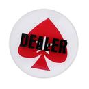 Transparent Red Heart Dealer Poker Chips Gambling Card Games Accessories 8cm