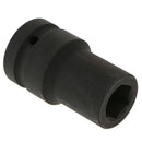 1-inch Square Drive 22mm Inner Hex 80mm Length Black Impact Socket