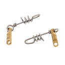 2Pcs Heavy Swivels Snap Swirl Connector Corkscrew Saltwater Fishing Tackles