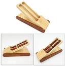 Decorative Gift Storage Box Organizer for 2 Pens Wooden Case Desktop Accs