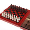 Handmade Wooden Chess Set Foldable Chess Game Board with Storage Slots, 32pc