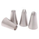 4Pcs Large Icing Piping NozzlePastry Tips Baking Tools Cakes Set Stainless St BX