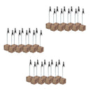 30-Pack Rustic Real Wood Base Wedding Table Name Number Holder Party Decor