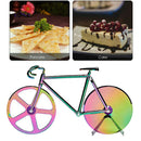 3Pieces Bicycle Pizza Cutter Bike Roller Pizza Slicer Kitchen Pizza Cutter
