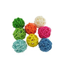 Rattan Colorful Pet Bird Claw Toys Parrot Ball Harness Parakeet Budgie Cage MO