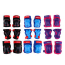 6 Pieces Kids Roller Skating Protective Gear Knee Elbow Wrist Pad Black S