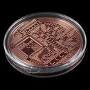 Copper Plated Physical Bitcoins Casascius Bit Coin BTC With Case Holiday Gift OZ