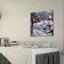 Snow House Rhinestone Mosaic Kit 5D DIY Full Drill Diamond Painting (B2350)