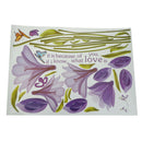 DIY Purple Lily Flower Wall Stickers Decorative Removable Waterproof Stickers M&