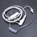 White Headset Earphone Universal 2 Pin Mic Ptt Covert Acoustic Tube In-Ear
