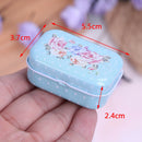 Mini flower tin trinket jewelry coin box tinplate storage casesmallrectangular3C