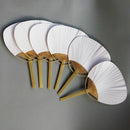 20pcs Pure white bamboo handle blank calligraphy painting blank group fan f