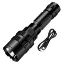 Solar Powered 10W LED USB Rechargeable Flashlight Torch 5 Modes Camping Light