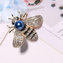 Bee Rhinestone Crystal Brooch Animal Unisex Clothes Lapel Scarf Badges (A)