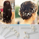 6Pcs New Wedding Bridal Bridesmaid Pearls Crystal Hair Pins Clips Comb Headband