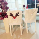 Cartoon Embroidered Deer Hat Chair Covers Christmas Chair Xmas Cap (2pcs)