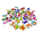 100x Fish Crab Animals Wooden Buttons for DIY Sewing Clothing Decoration