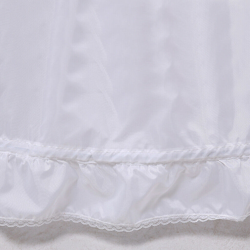 White Long 6-Hoop Petticoat Extra Full Wedding Prom Ball Crinoline Underskirt