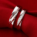 1pair Adjustable Gift Wedding Anniversary Fashion Party Metal Couple Rings