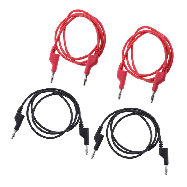 4pcs 4mm Stackable Banana Plug Wire Soft Silicone