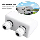 New Abs White Double Cable Entry Gland Mounting Bracket For Rv Solar Panel R7R1