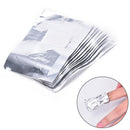 50PCS Aluminium Foil Nail Wraps For Nail Art Soak Off Acrylic UV Gel Remover ME