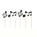 6pcs musical note cupcake toppers birthday cake topper music party decoration TO