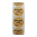 Handmade With Love Stickers, 1 Inch Round Handmade With Love For Envelope,  S4C5
