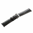 22mm Dark Brown Veritable Leather Bracelet with Buckle to Watch