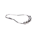 New 12Pcs Chrome Plated Ball Bead Easy Glide Shower Metal Curtain Rings HoBX