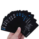 54pcs/set PVC Waterproof Black Pokers Playing Cards Entertainment Supplies