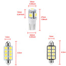 14pcs Set Car Interior Lights White LED Bulbs Map Dome License Plate Accessories