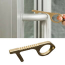 4 Pieces Portable Metal No Touch Door Opener Safety Button Handle Key Tool