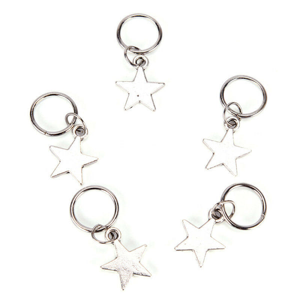 35x  Star Rose Feather Leaf Shell Hair Pierced Dreadlock Hair Clip Accessory %ã€Š