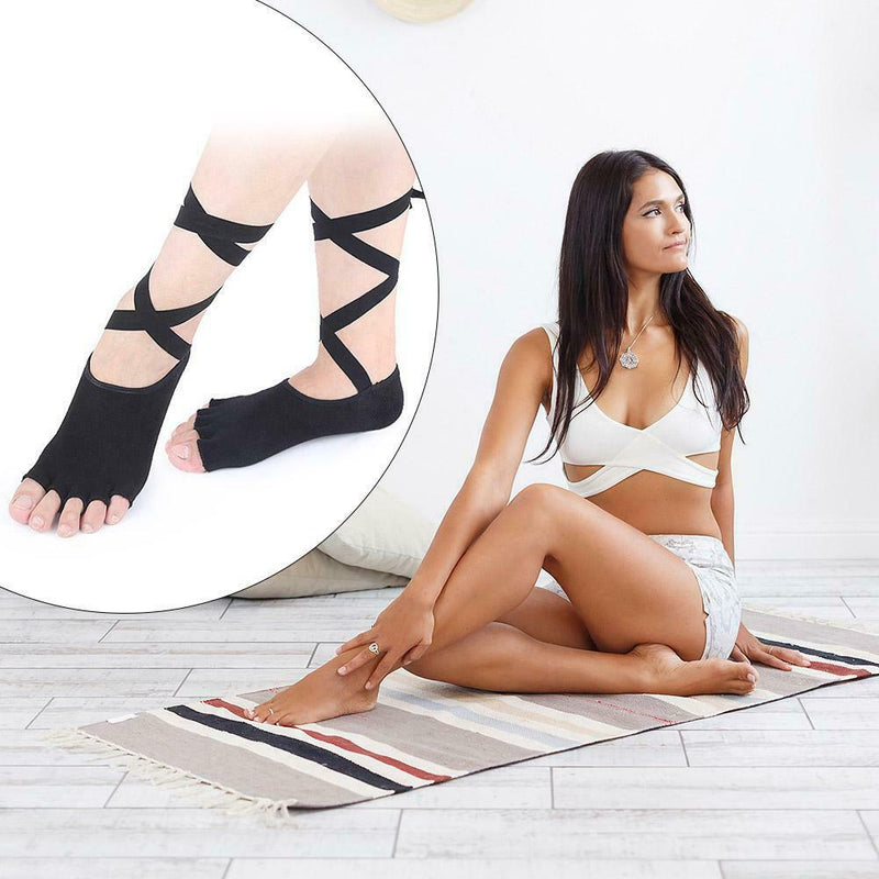 1 Pair Women Professional Anti Slip Bandage Sports Yoga Socks Dance Socks