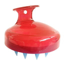 Silicone Shower Shampoo Body Wash Dandruff Brush Hair Scalp Massager Shiny red