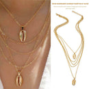 Simple Shell Pendant Clavicle Chain Women Multilayer Necklace Jewelry Gift