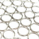 50X Split Keyring keychain Key Ring Loop Holder Clasps Keyfob Connector 25m D6Q3