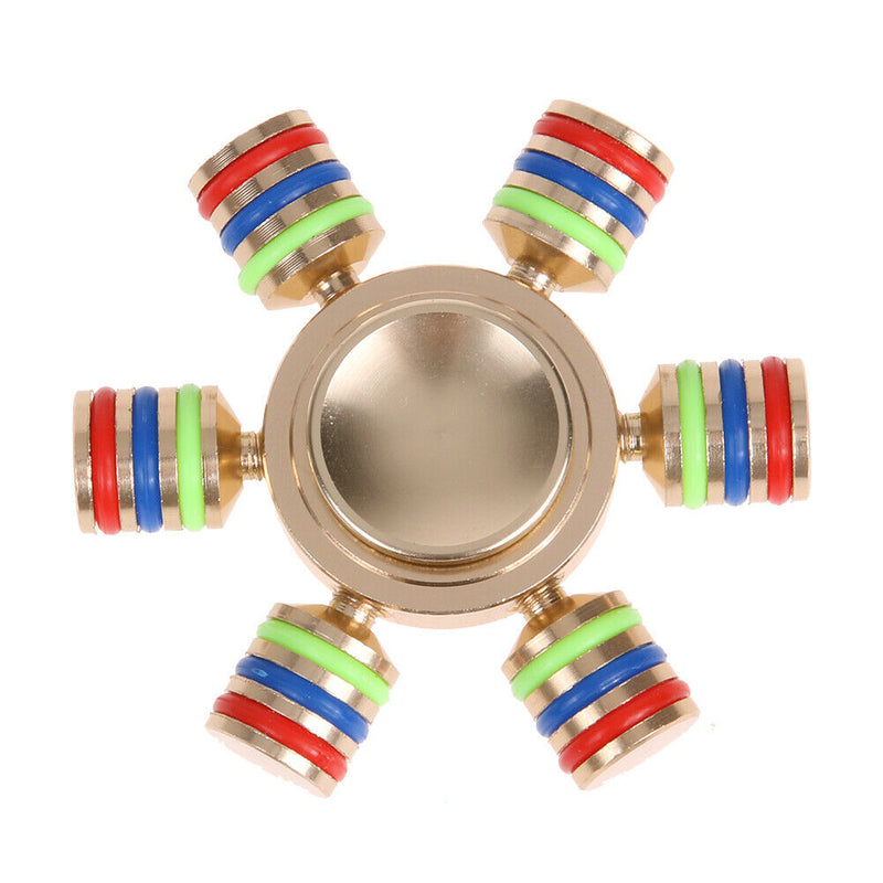 Hand Spinner Three Heads Six Arms Hexagonal Spiral DIY Finger Spinner
