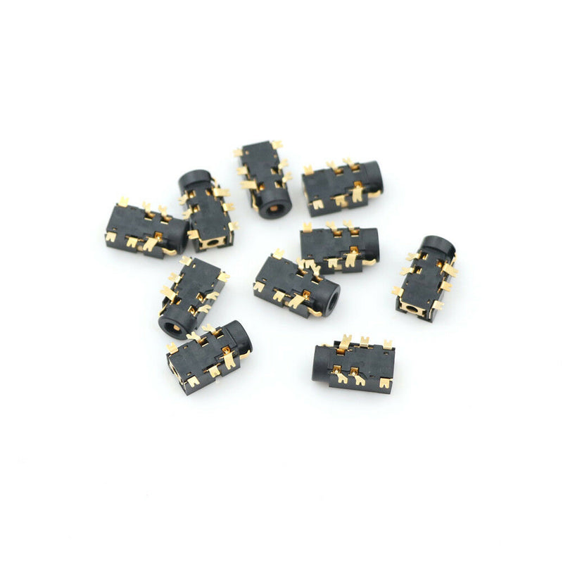 10PCS 2.5mm Female Audio Connector 6 Pin SMT Stereo Phone Jack PCB PJ242 E*