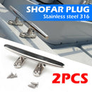 4/5/6 inch 316 Stainless Steel Mooring Cleat Mirror Finish for Boat Yacht Pack 2