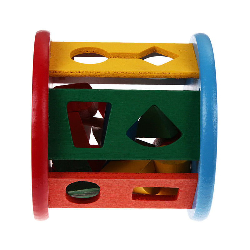 KID's Wooden Toys Children's Educational Toys Colorful Wooden Box Shape