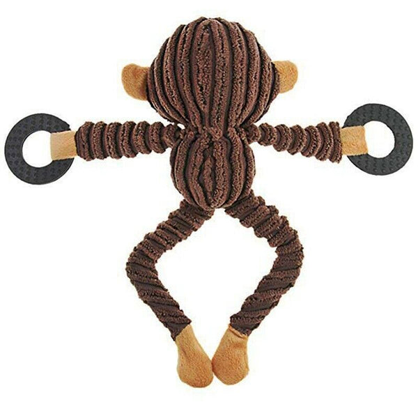 Funny Pet Dog Toys Chew Squeaky Toys Chewing Sound Molar Bite Monkey Shape  M8C4