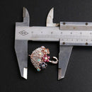 1X Fashion Personality Umbrella Design Women's Christmas Brooch Pin Rhinest X6G7